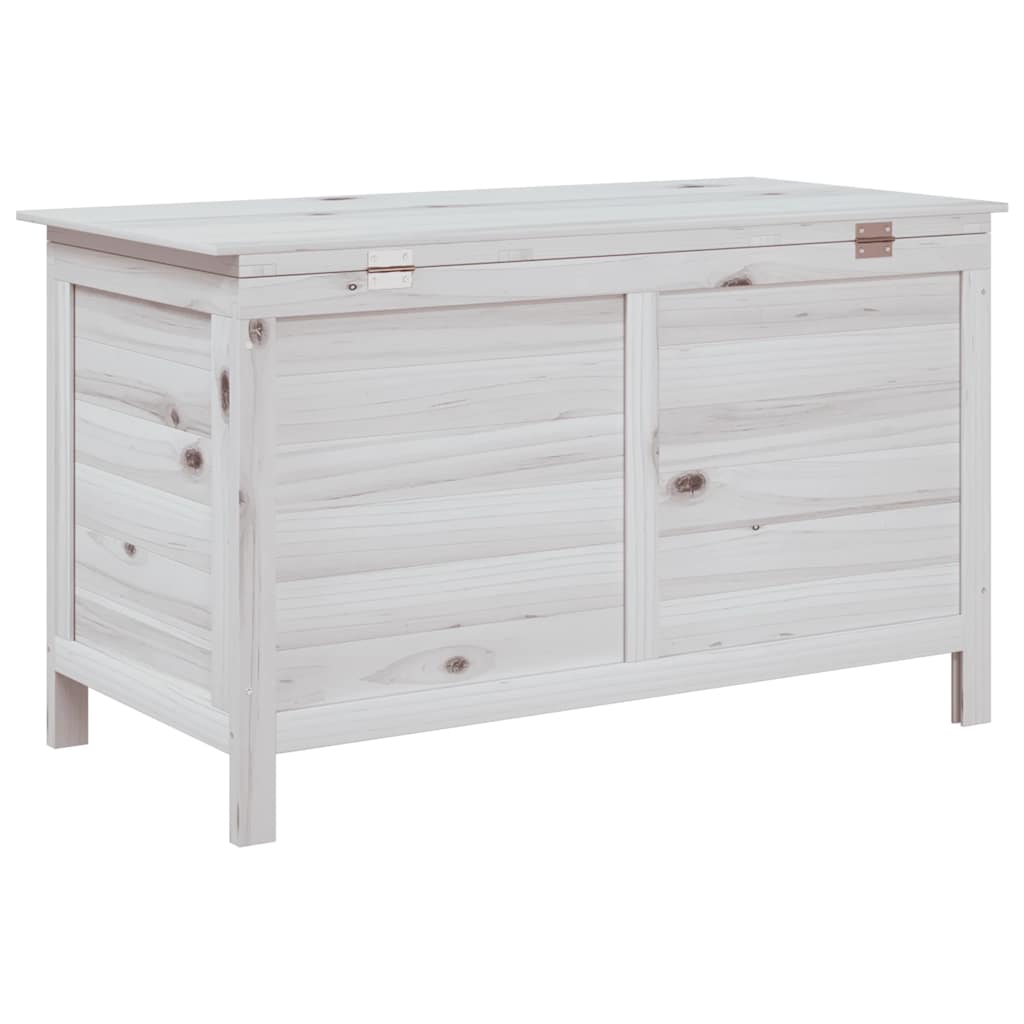 vidaXL Skrzynia ogrodowa, biała, 99x49,5x58,5 cm, lite drewno jodłowe