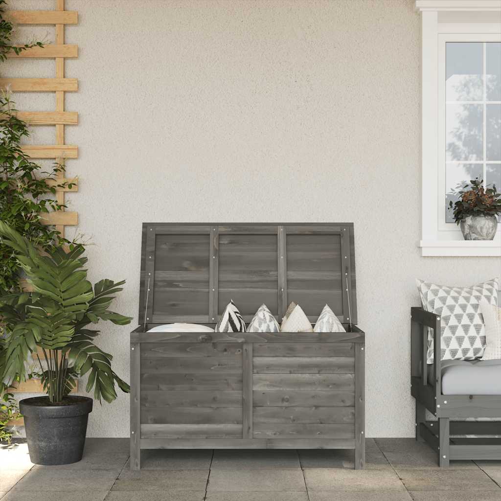 vidaXL Skrzynia ogrodowa, antracytowa, 99x49,5x58,5 cm, drewno jodłowe