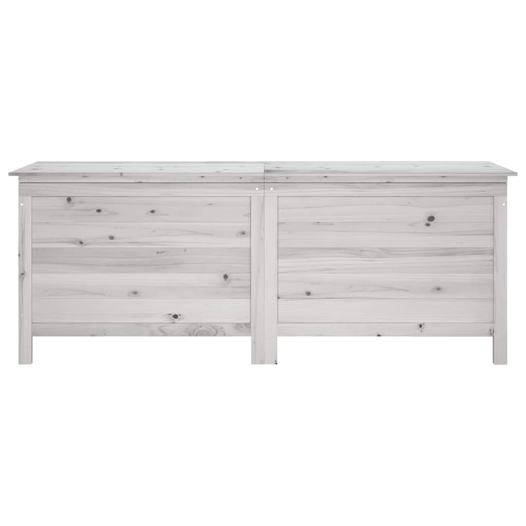 vidaXL Skrzynia ogrodowa, biała, 150x50x56,5 cm, lite drewno jodłowe