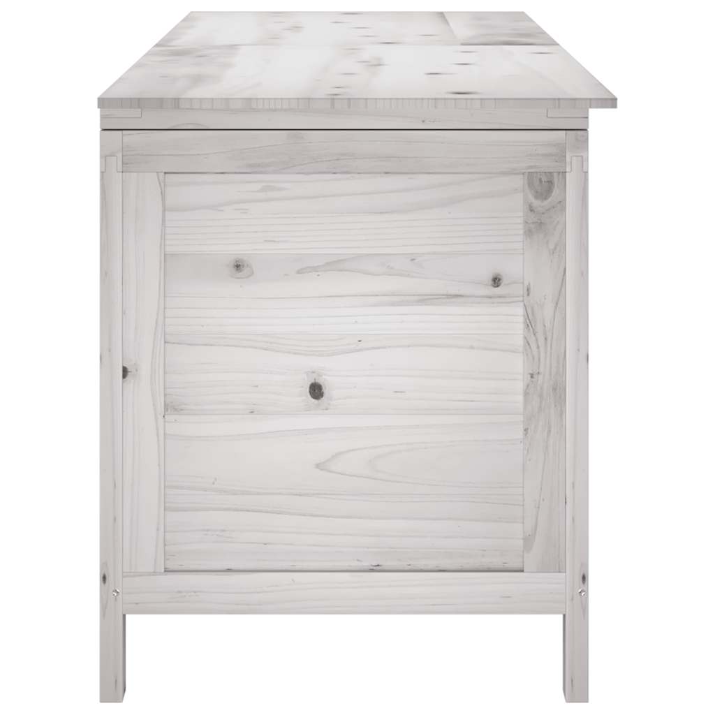 vidaXL Skrzynia ogrodowa, biała, 150x50x56,5 cm, lite drewno jodłowe