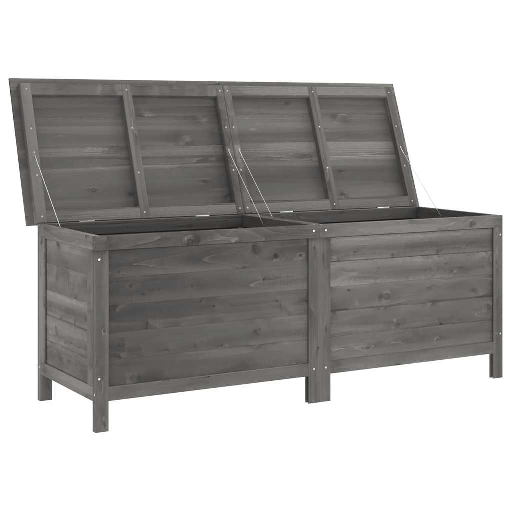 vidaXL Skrzynia ogrodowa, antracytowa, 150x50x56,5 cm, drewno jodłowe