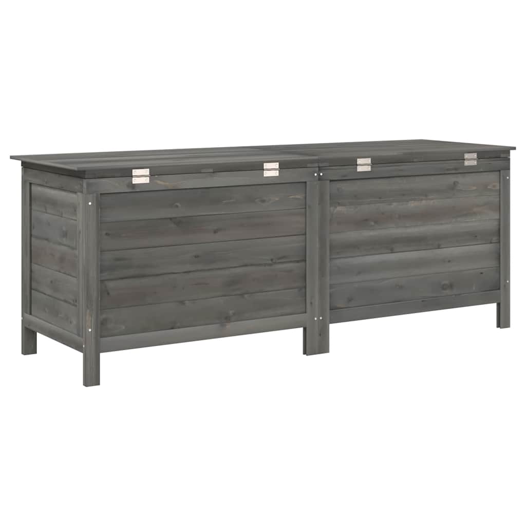 vidaXL Skrzynia ogrodowa, antracytowa, 150x50x56,5 cm, drewno jodłowe