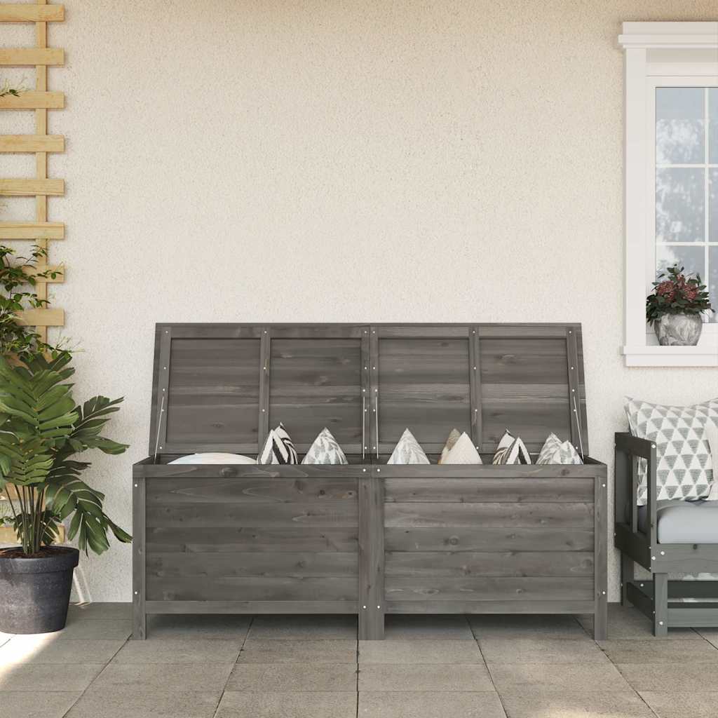 vidaXL Skrzynia ogrodowa, antracytowa, 150x50x56,5 cm, drewno jodłowe