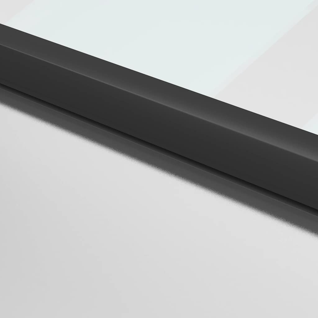 vidaXL Drzwi wewnętrzne, czarne, 76x201,5 cm, szkło i aluminium