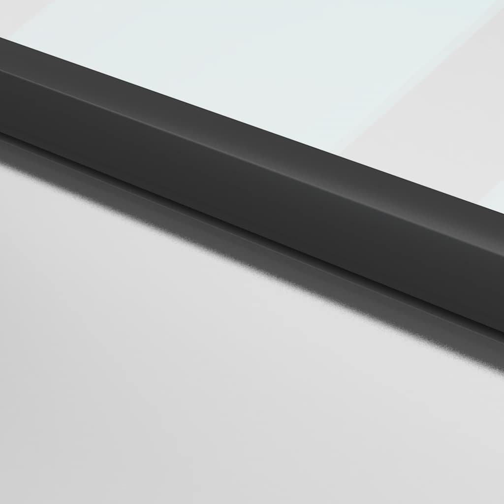 vidaXL Drzwi wewnętrzne, czarne, 102,5x201,5 cm, szkło i aluminium