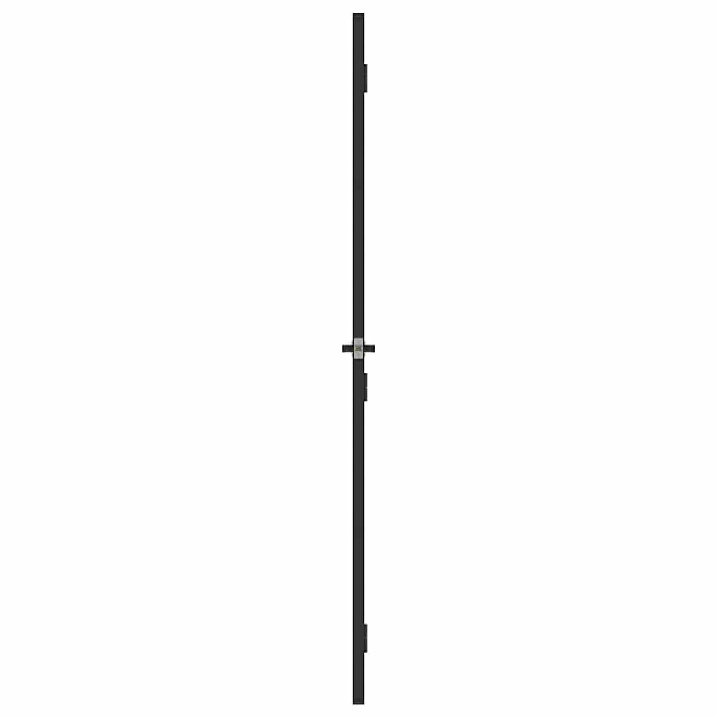 vidaXL Drzwi wewnętrzne, czarne, 102,5x201,5 cm, szkło i aluminium