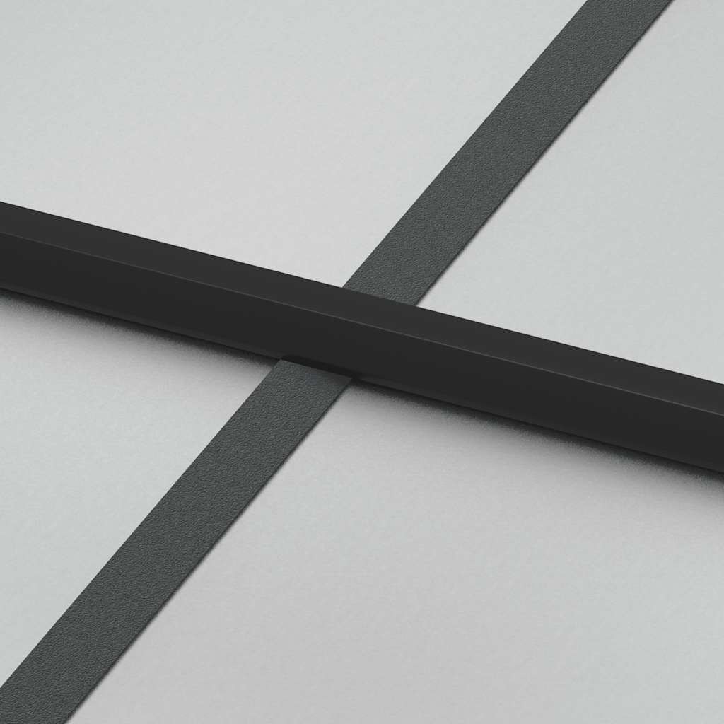 vidaXL Drzwi wewnętrzne, czarne, 83x201,5 cm, szkło i aluminium