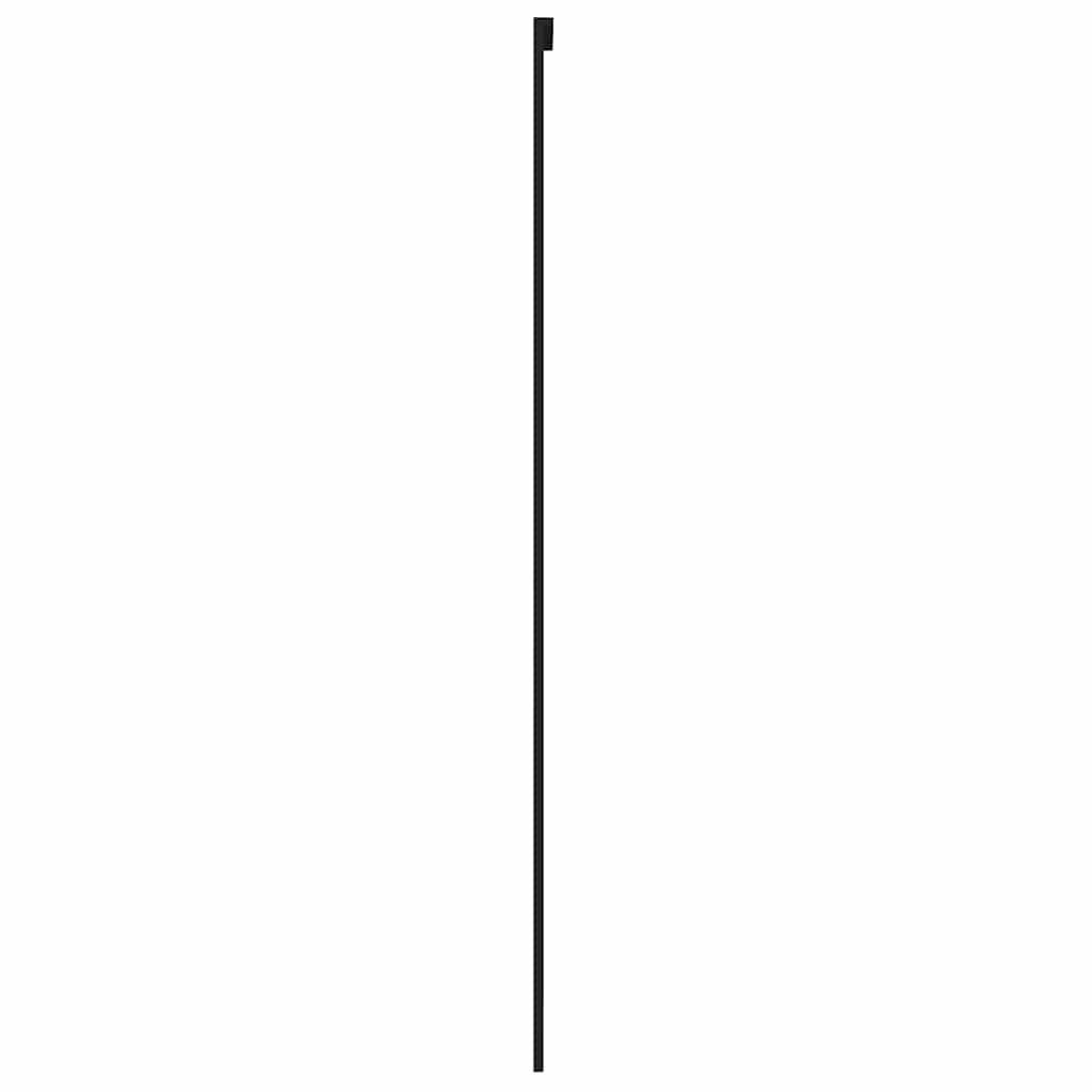 vidaXL Drzwi przesuwne, czarne, 76x205 cm, szkło hartowane, aluminium