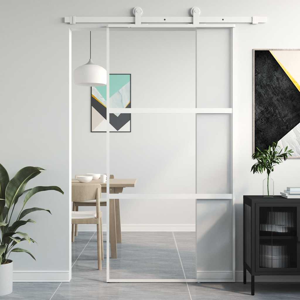vidaXL Drzwi przesuwne, złote, 102,5x205cm, szkło hartowane, aluminium