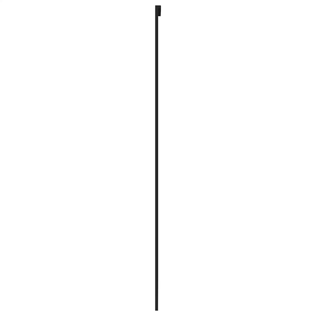 vidaXL Drzwi przesuwne, czarne, 90x205 cm, szkło hartowane, aluminium
