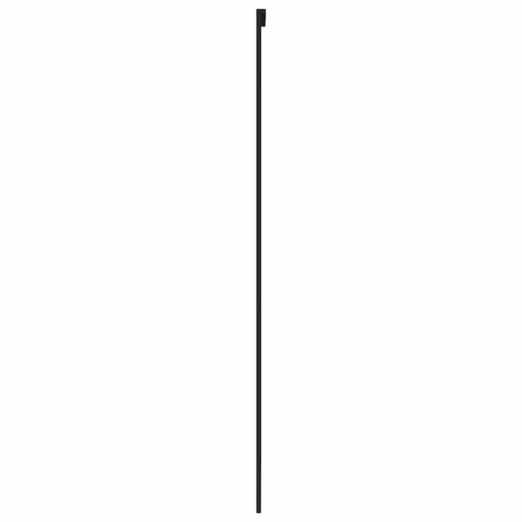 vidaXL Drzwi przesuwne, czarne, 90x205 cm, szkło hartowane, aluminium