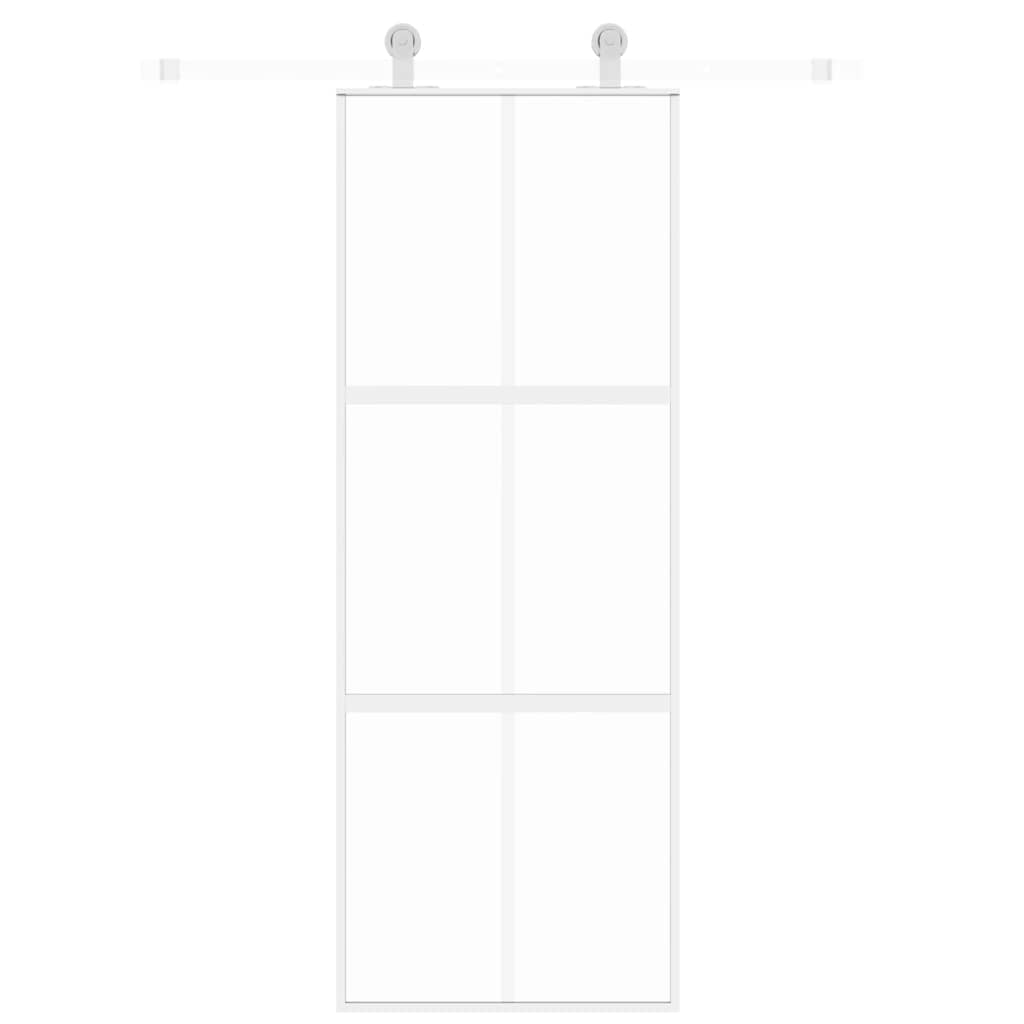 vidaXL Drzwi przesuwne, złote, 76x205 cm, szkło hartowane i aluminium