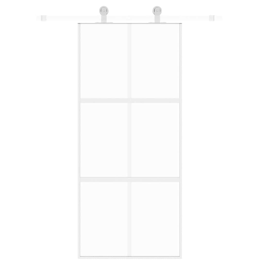 vidaXL Drzwi przesuwne, złote, 90x205 cm, szkło hartowane i aluminium