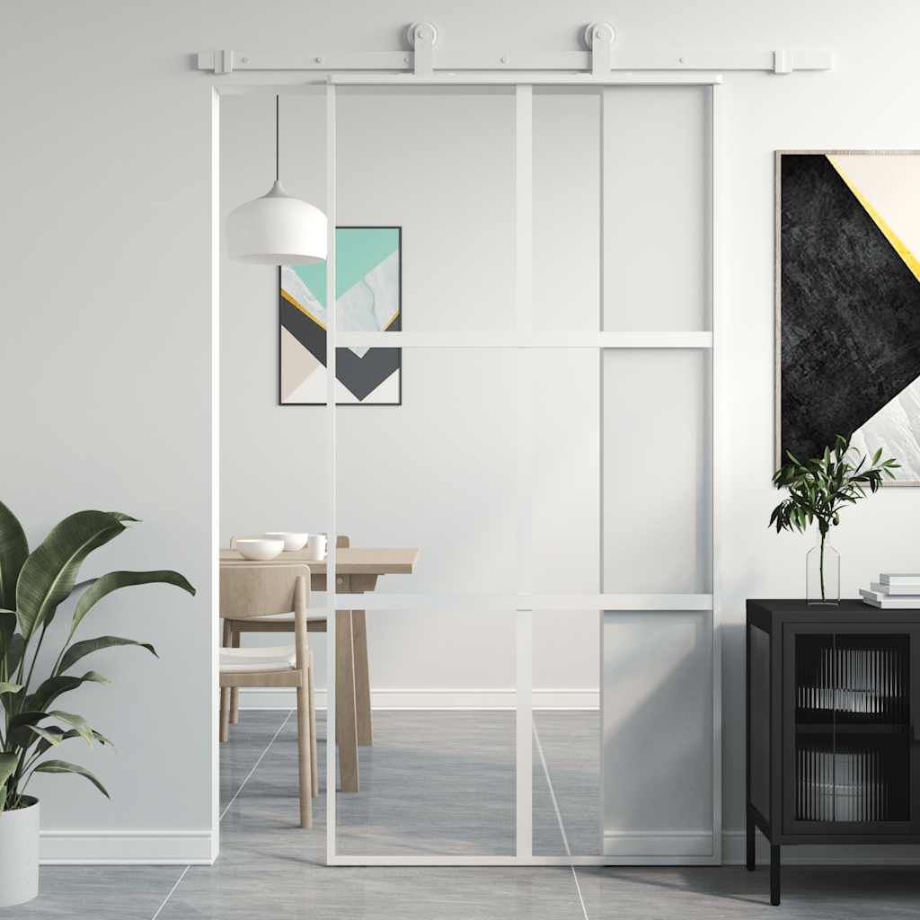 vidaXL Drzwi przesuwne, złote, 102,5x205cm, szkło hartowane, aluminium