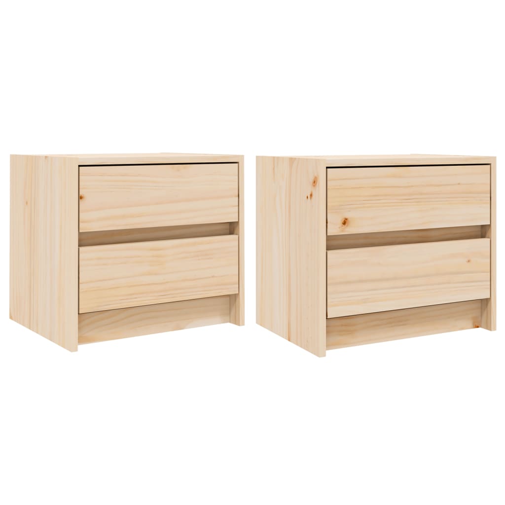 vidaXL Szafki nocne, 2 szt., 40x31x35,5 cm, lite drewno sosnowe