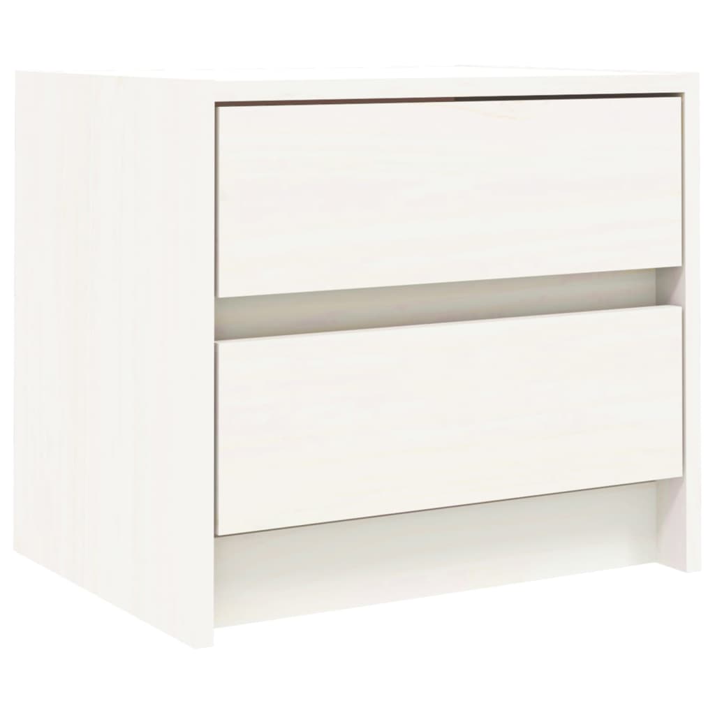 vidaXL Szafki nocne, 2 szt., białe, 40x31x35,5 cm, lite drewno sosnowe