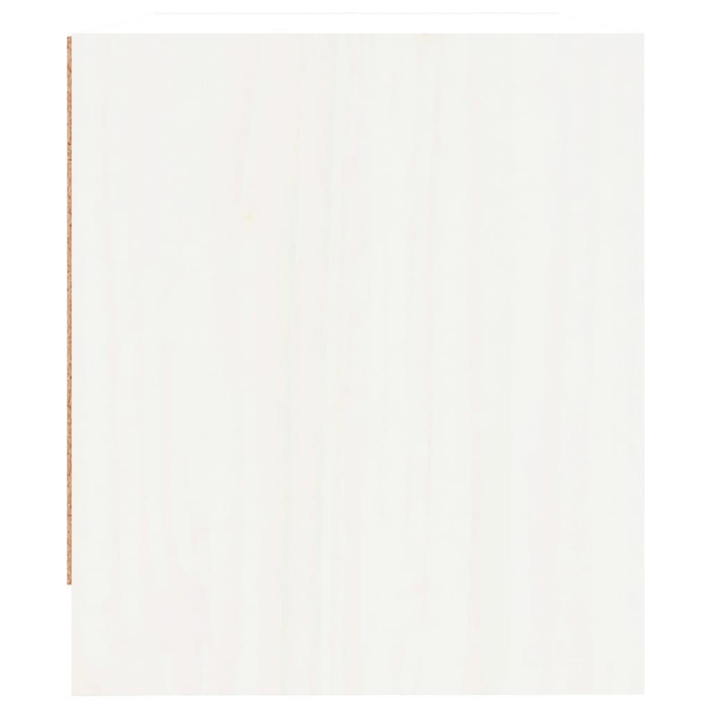 vidaXL Szafki nocne, 2 szt., białe, 40x31x35,5 cm, lite drewno sosnowe