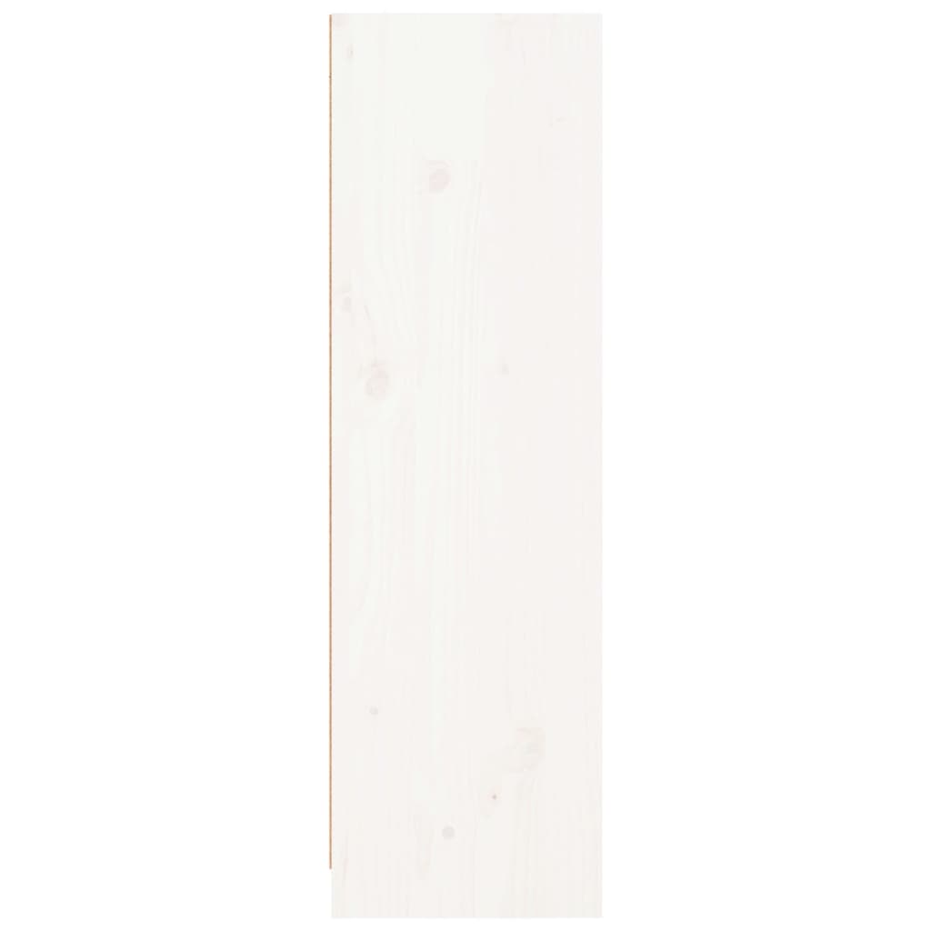 vidaXL Regał, biały, 70x33x110 cm, lite drewno sosnowe