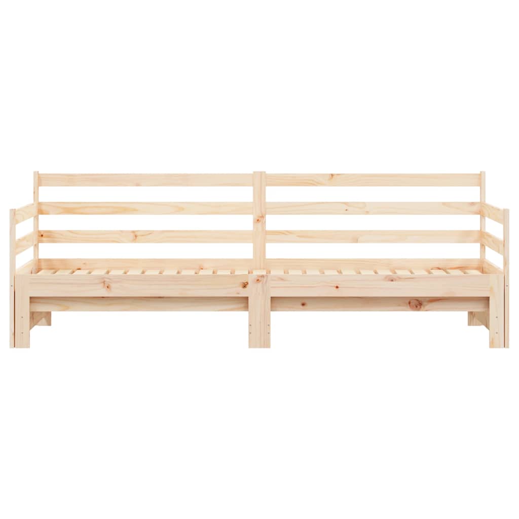 vidaXL Łóżko dzienne rozsuwane, 80x200 cm, lite drewno sosnowe