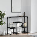 vidaXL Stolik konsolowy, czarny, 89,5x28x76cm, materiał drewnopochodny