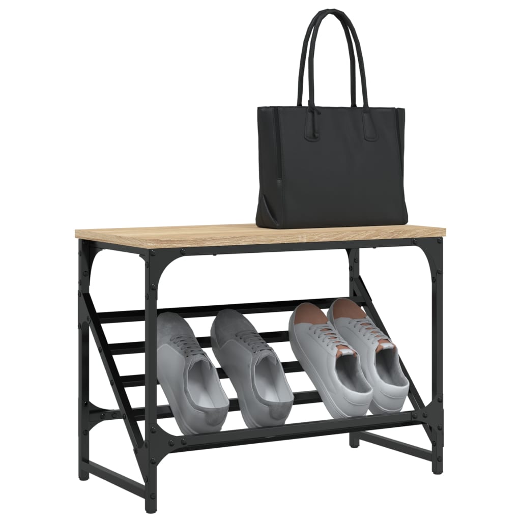 vidaXL Stojak na buty, dąb sonoma, 60x30x45cm, materiał drewnopochodny