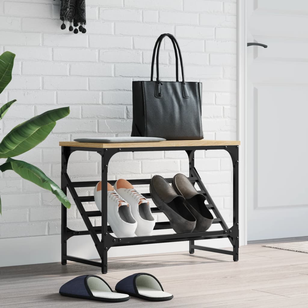 vidaXL Stojak na buty, dąb sonoma, 60x30x45cm, materiał drewnopochodny