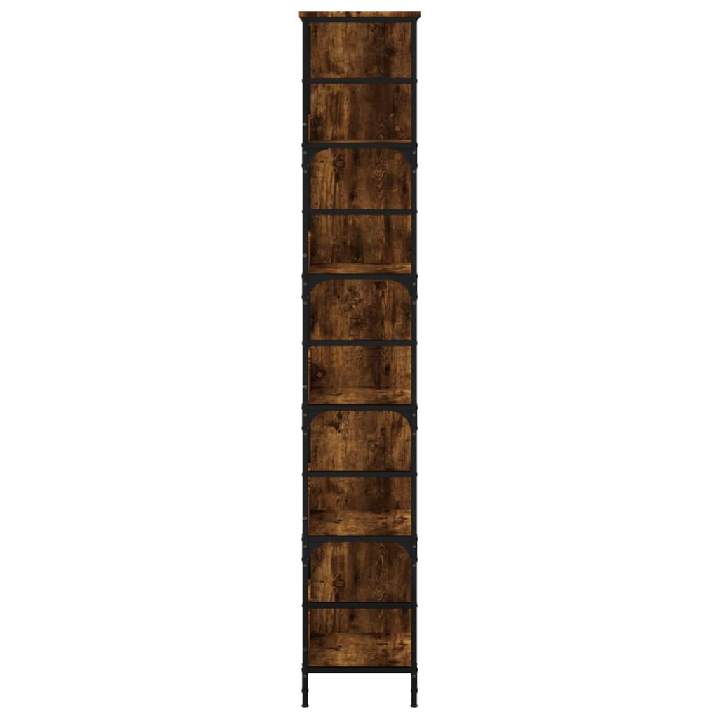 vidaXL Szafka na książki, przydymiony dąb, 78,5x33x188,5 cm