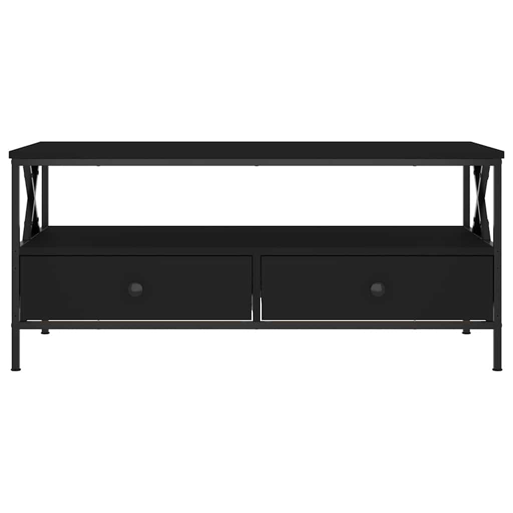 vidaXL Stolik kawowy, czarny 100x51x45 cm, materiał drewnopochodny