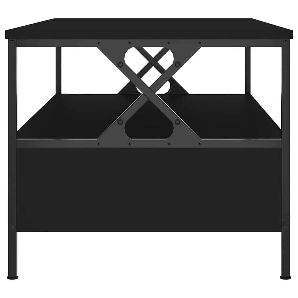 vidaXL Stolik kawowy, czarny 100x51x45 cm, materiał drewnopochodny