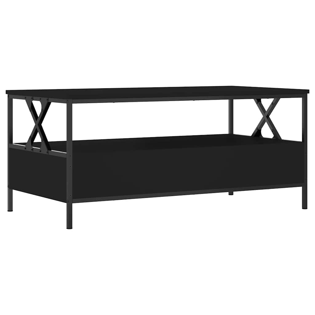 vidaXL Stolik kawowy, czarny 100x51x45 cm, materiał drewnopochodny