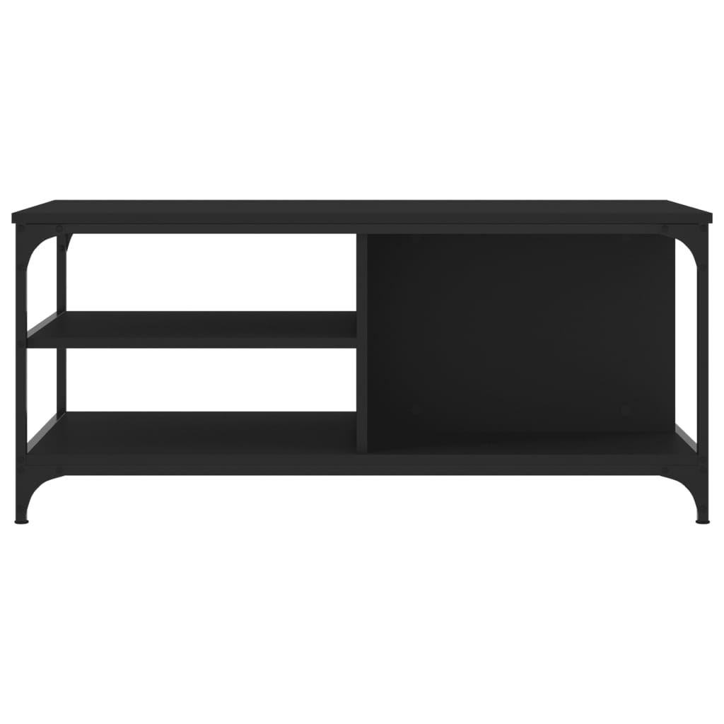 vidaXL Stolik kawowy, czarny 100x50x45 cm, materiał drewnopochodny