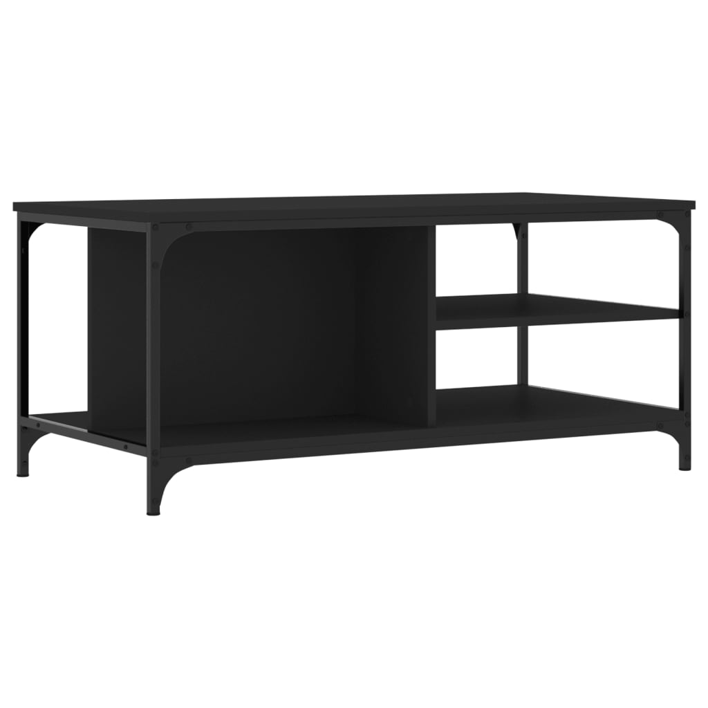 vidaXL Stolik kawowy, czarny 100x50x45 cm, materiał drewnopochodny