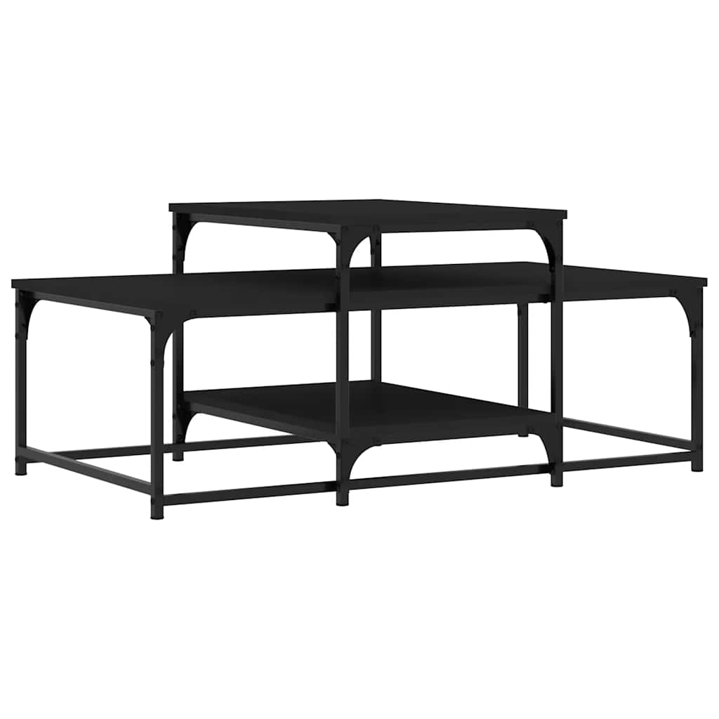 vidaXL Stolik kawowy, czarny, 102x60x45 cm, materiał drewnopochodny