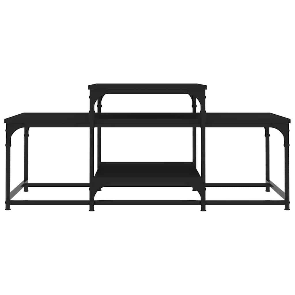 vidaXL Stolik kawowy, czarny, 102x60x45 cm, materiał drewnopochodny