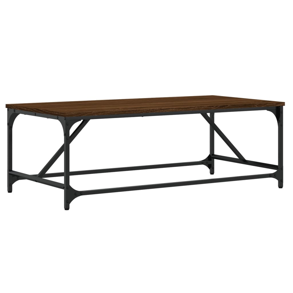 vidaXL Stolik kawowy, brązowy dąb 100x50x35cm, materiał drewnopochodny
