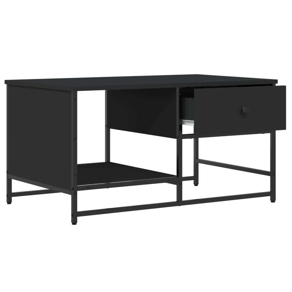 vidaXL Stolik kawowy, czarny, 85,5x51x45 cm, materiał drewnopochodny