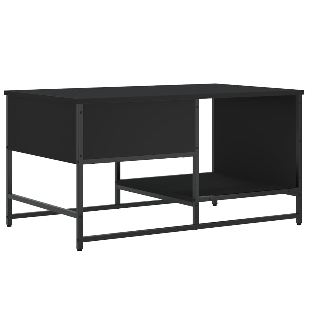 vidaXL Stolik kawowy, czarny, 85,5x51x45 cm, materiał drewnopochodny