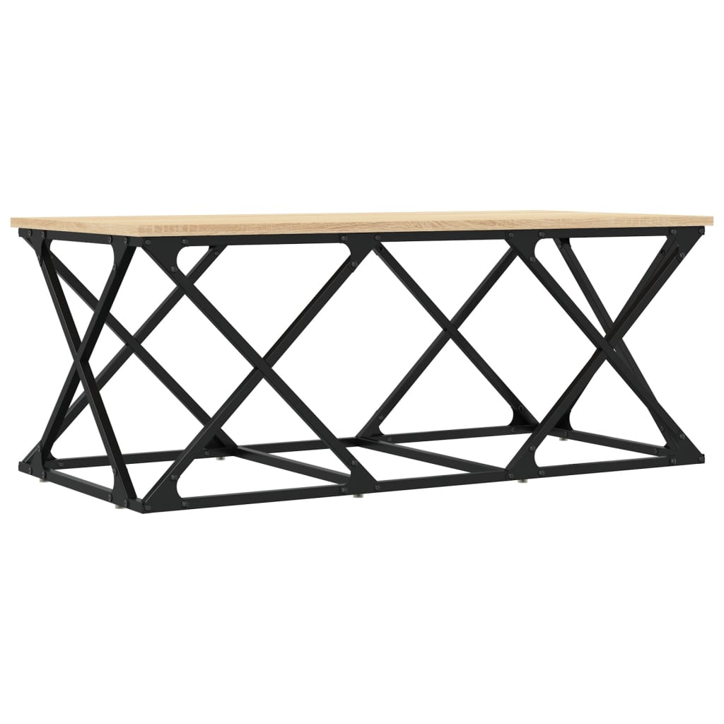 vidaXL Stolik kawowy, dąb sonoma, 100x49x40cm, materiał drewnopochodny