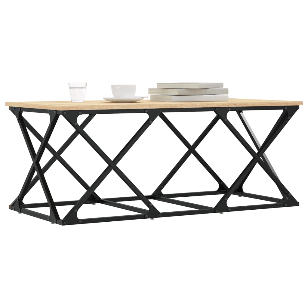 vidaXL Stolik kawowy, dąb sonoma, 100x49x40cm, materiał drewnopochodny