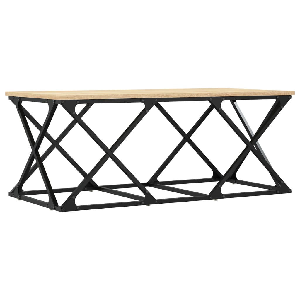 vidaXL Stolik kawowy, dąb sonoma, 100x49x40cm, materiał drewnopochodny