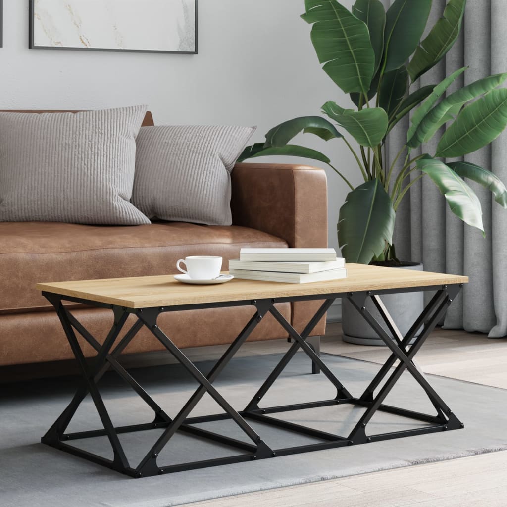 vidaXL Stolik kawowy, dąb sonoma, 100x49x40cm, materiał drewnopochodny