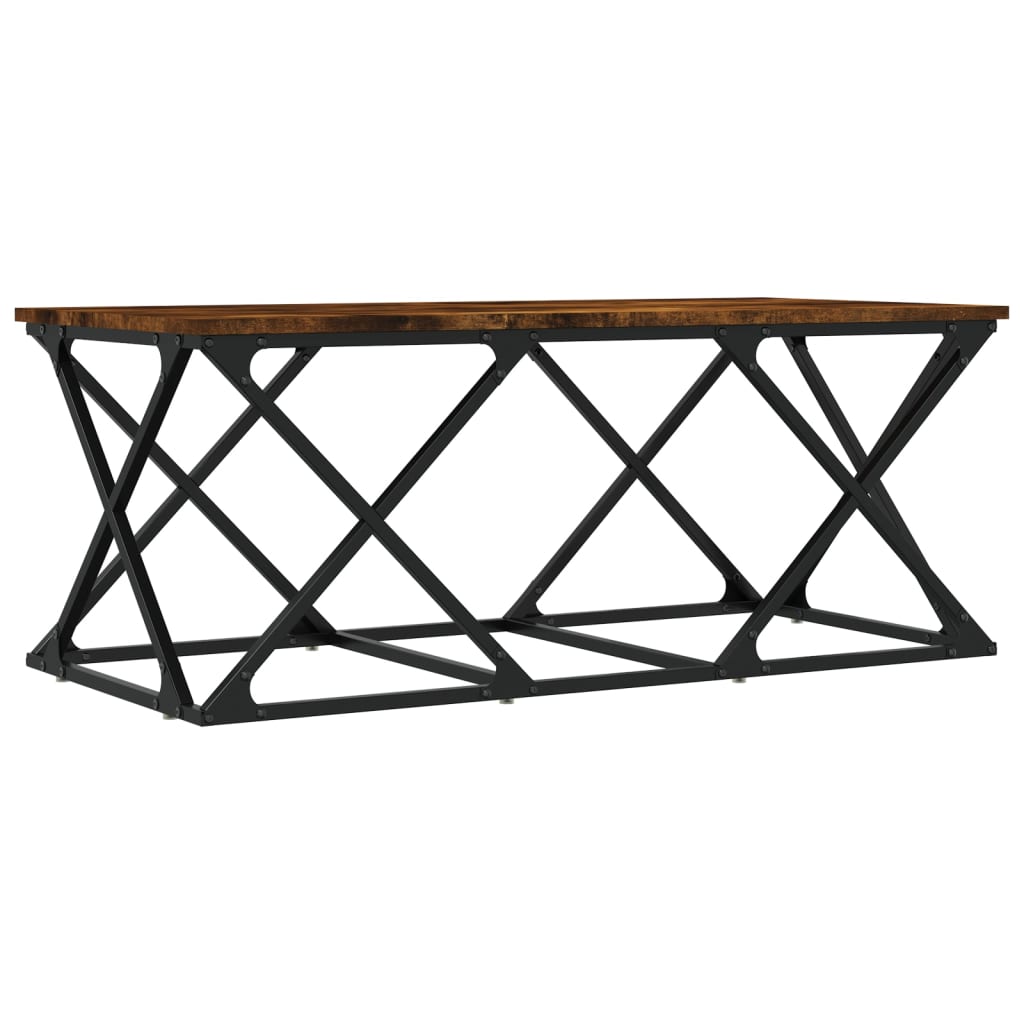 vidaXL Stolik kawowy, przydymiony dąb, 100x49x40 cm