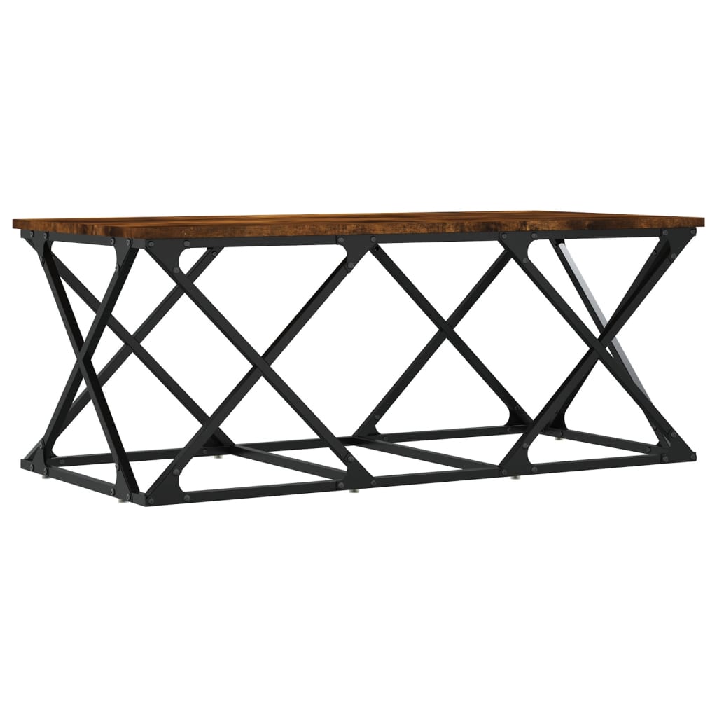 vidaXL Stolik kawowy, przydymiony dąb, 100x49x40 cm