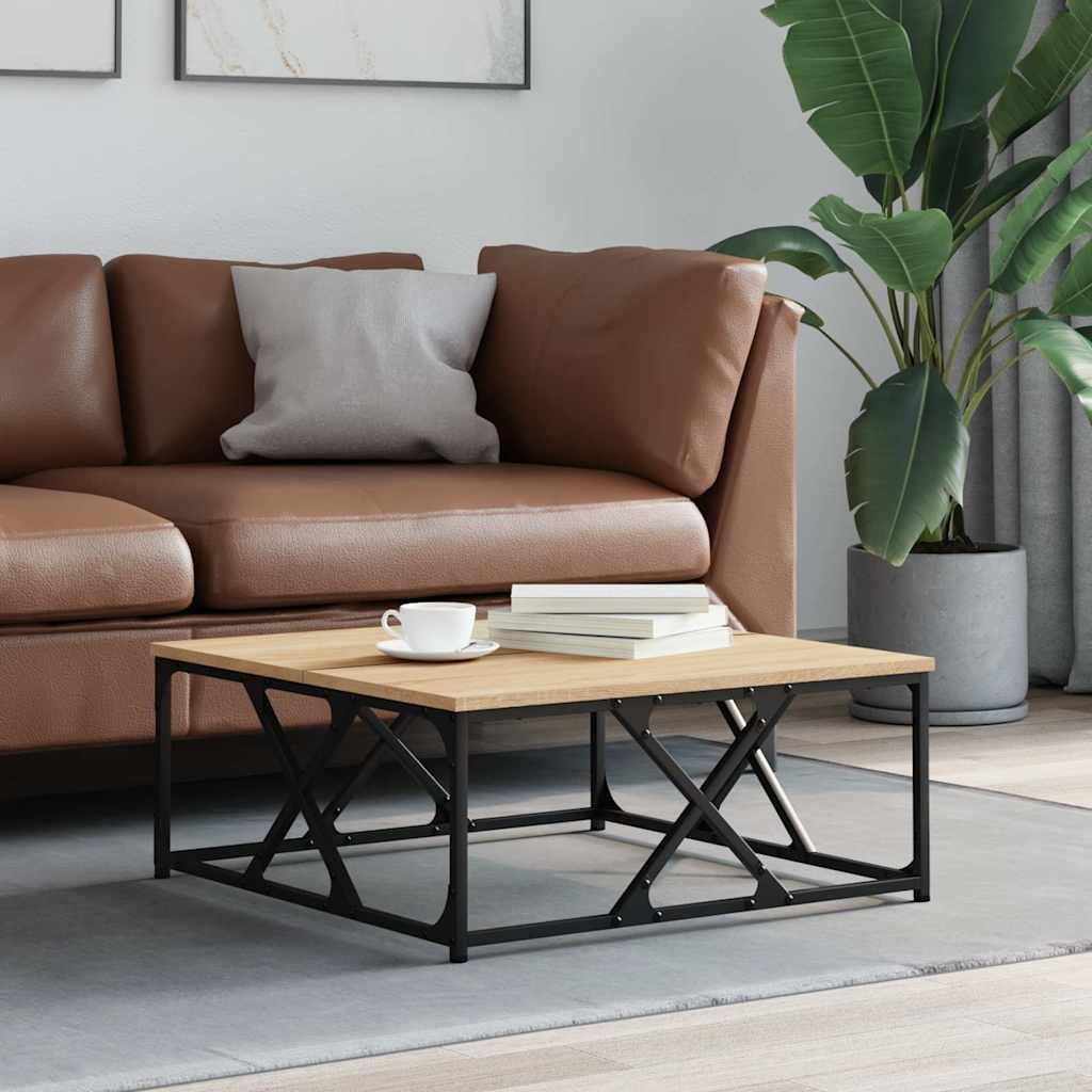 vidaXL Stolik kawowy, dąb sonoma, 70x70x30 cm, materiał drewnopochodny