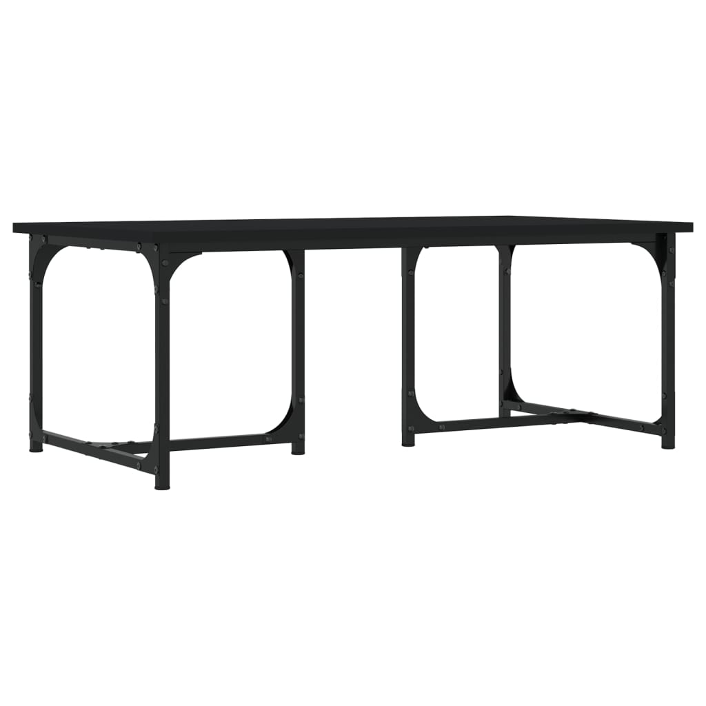 vidaXL Stolik kawowy, czarny, 90x50x35 cm, materiał drewnopochodny