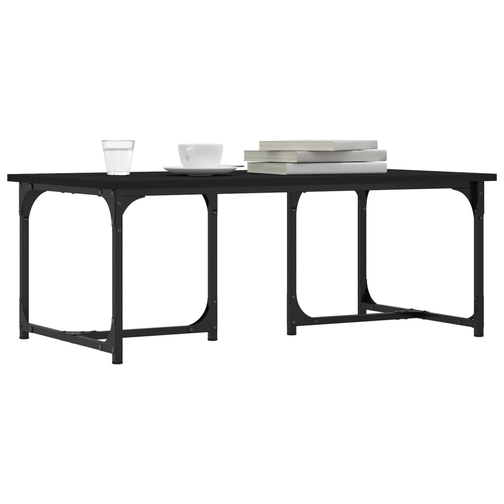 vidaXL Stolik kawowy, czarny, 90x50x35 cm, materiał drewnopochodny