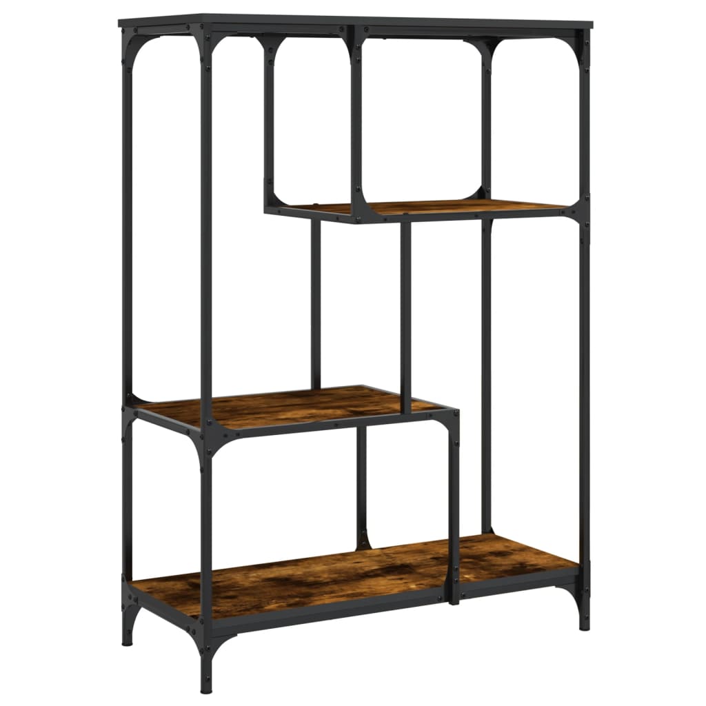 vidaXL Półka na książki 3 poziomów 81 x 36 x 115 cm Dąb wędzony