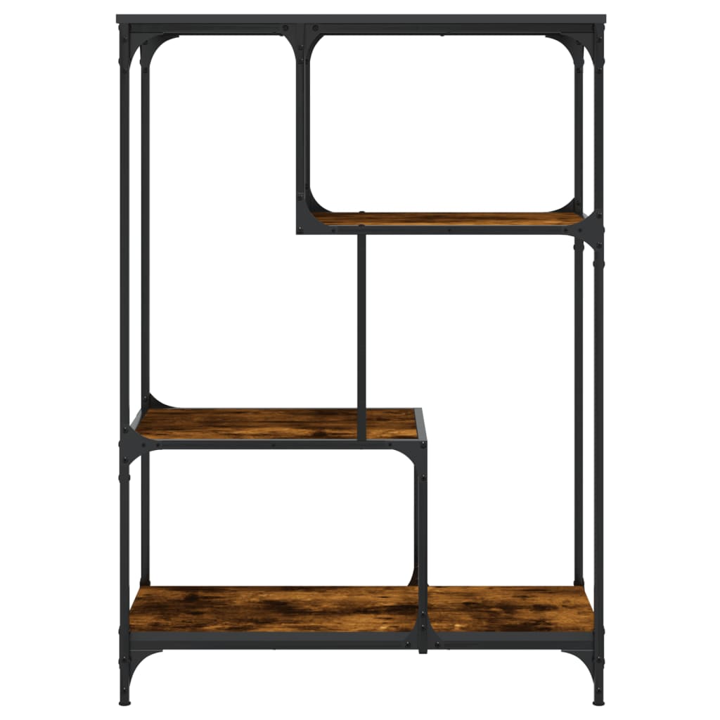 vidaXL Półka na książki 3 poziomów 81 x 36 x 115 cm Dąb wędzony
