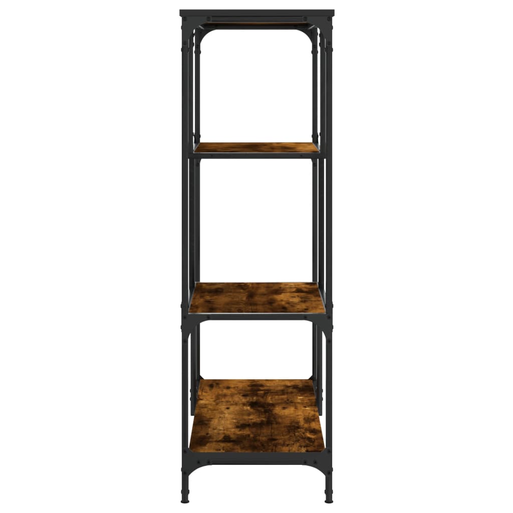 vidaXL Półka na książki 3 poziomów 81 x 36 x 115 cm Dąb wędzony