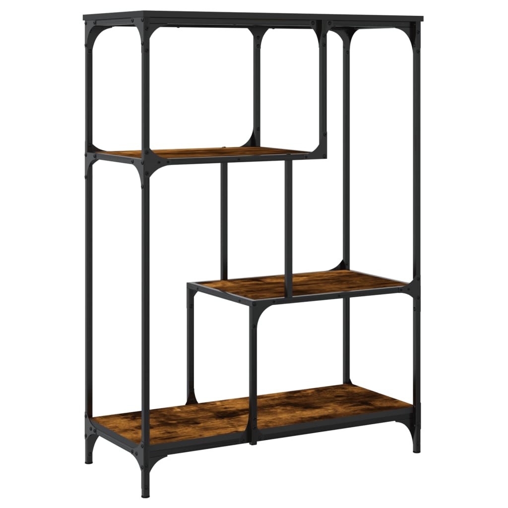 vidaXL Półka na książki 3 poziomów 81 x 36 x 115 cm Dąb wędzony